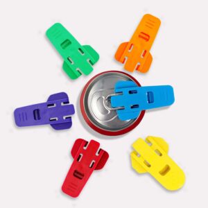 3x Læskedrik dåseåbnere og beskyttere - Assorterede farver