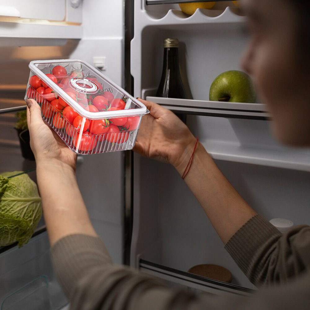 Firkantet Opbevaringsbøtter Klar Plast - Billede 2