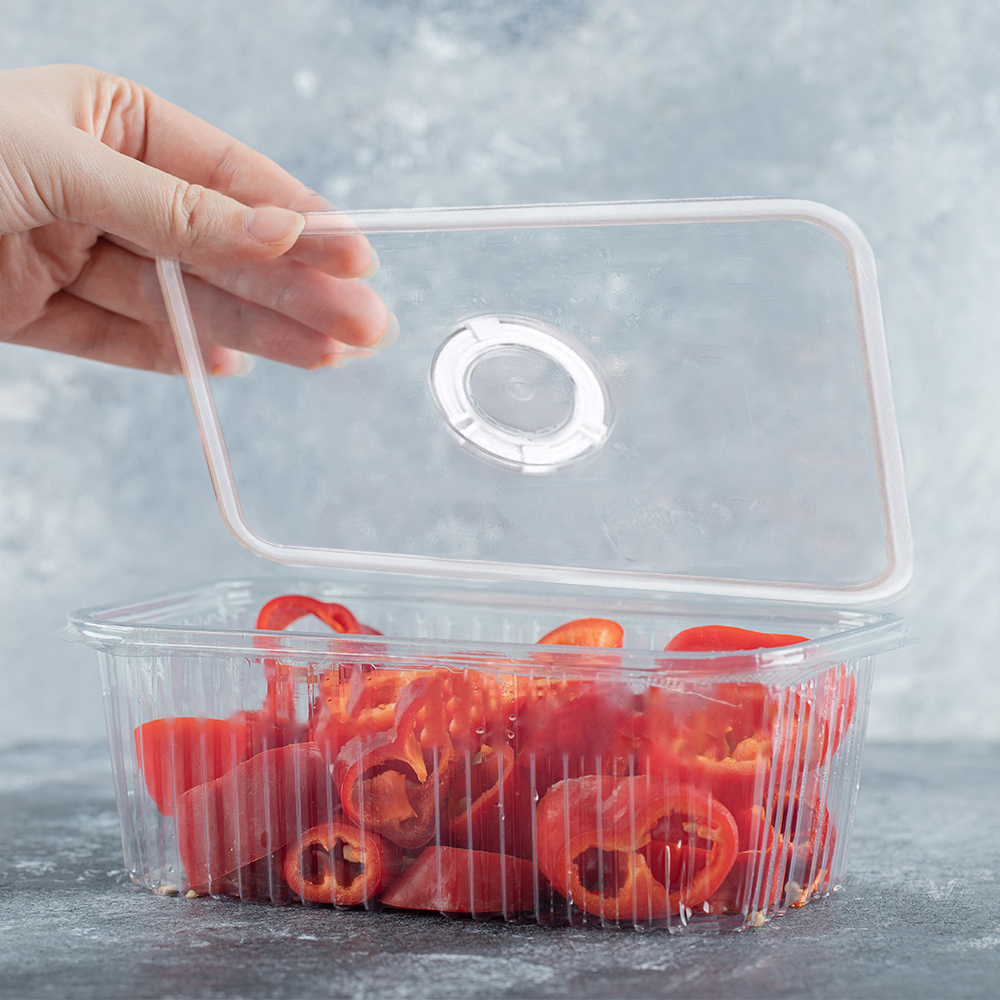 Firkantet Opbevaringsbøtter Klar Plast - Billede 4