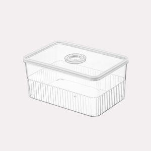 Firkantet Opbevaringsbøtter Klar Plast