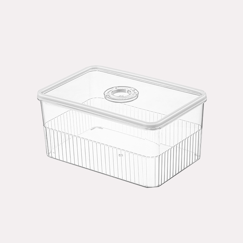 Firkantet Opbevaringsbøtter Klar Plast