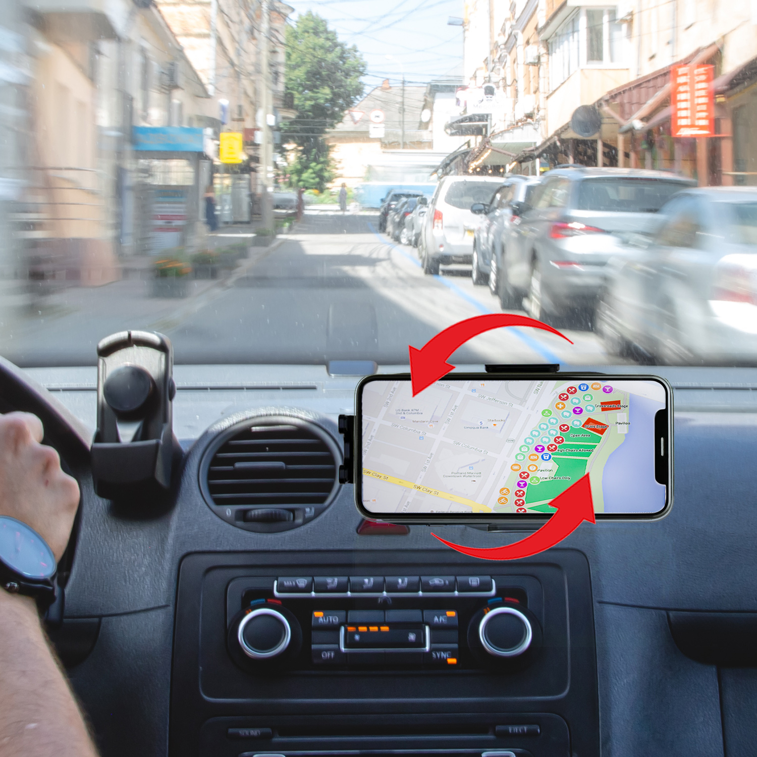 Mobilholder Med Trådløs Opladning - Billede 2