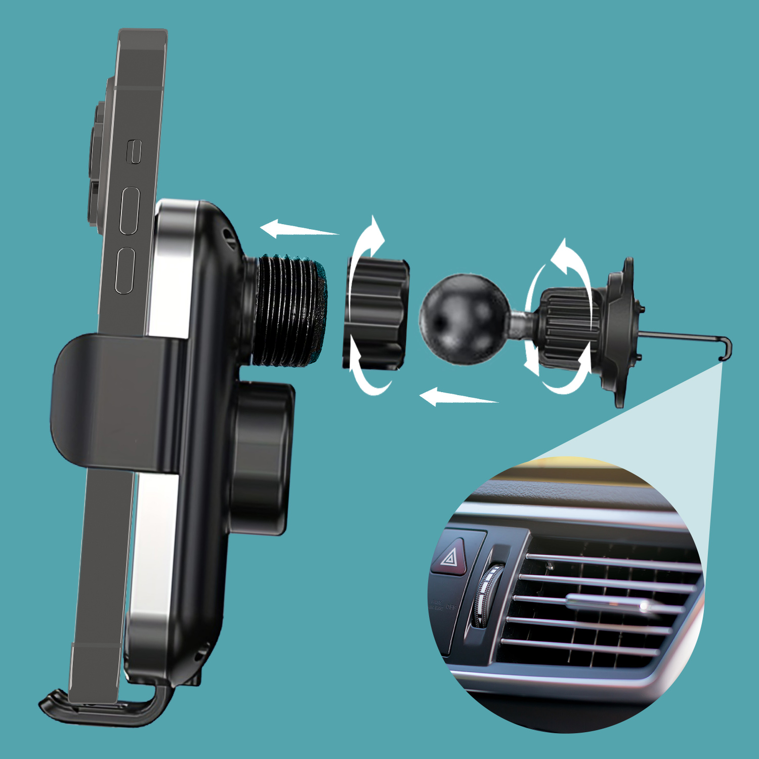 Mobilholder Med Trådløs Opladning - Billede 4